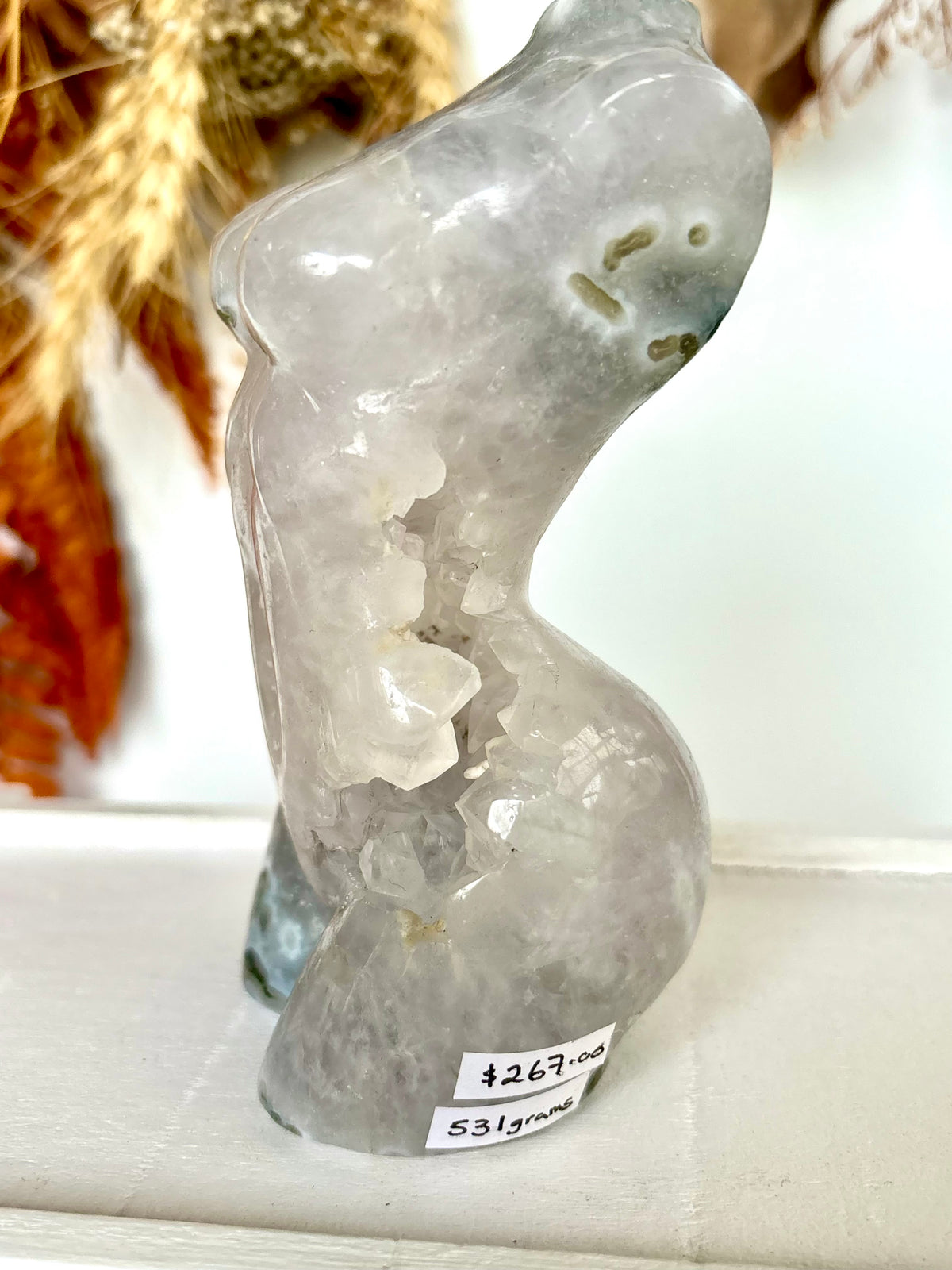 Moss Agate Druse Woman