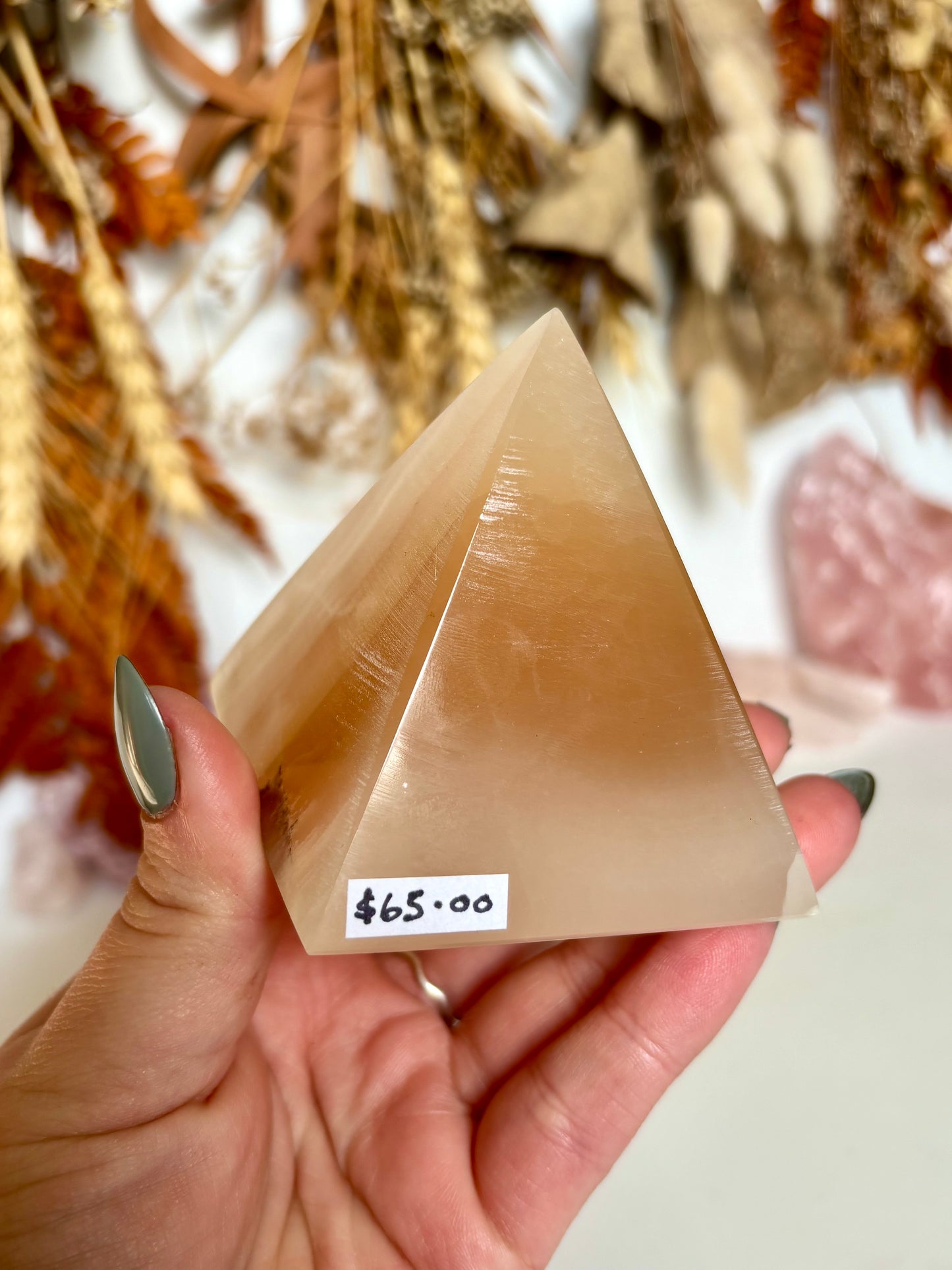 Banded Calcite Pyramid