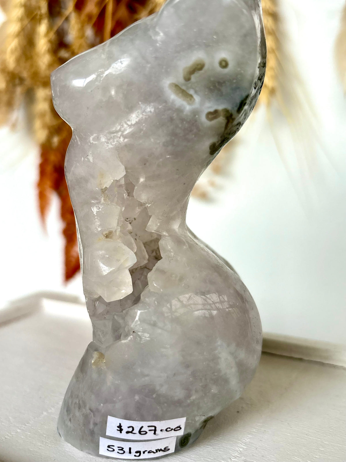 Moss Agate Druse Woman