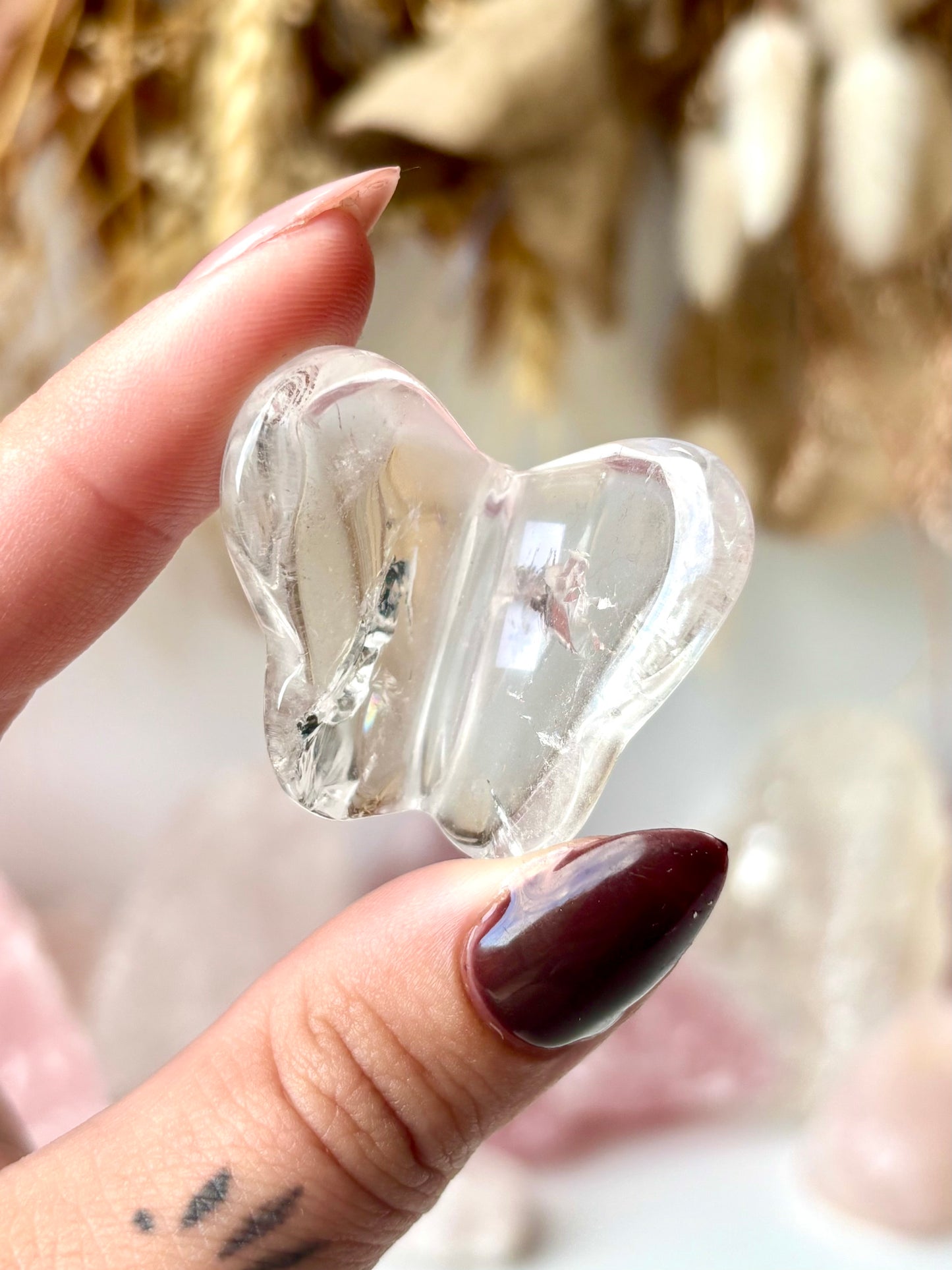 Clear Quartz Butterfly