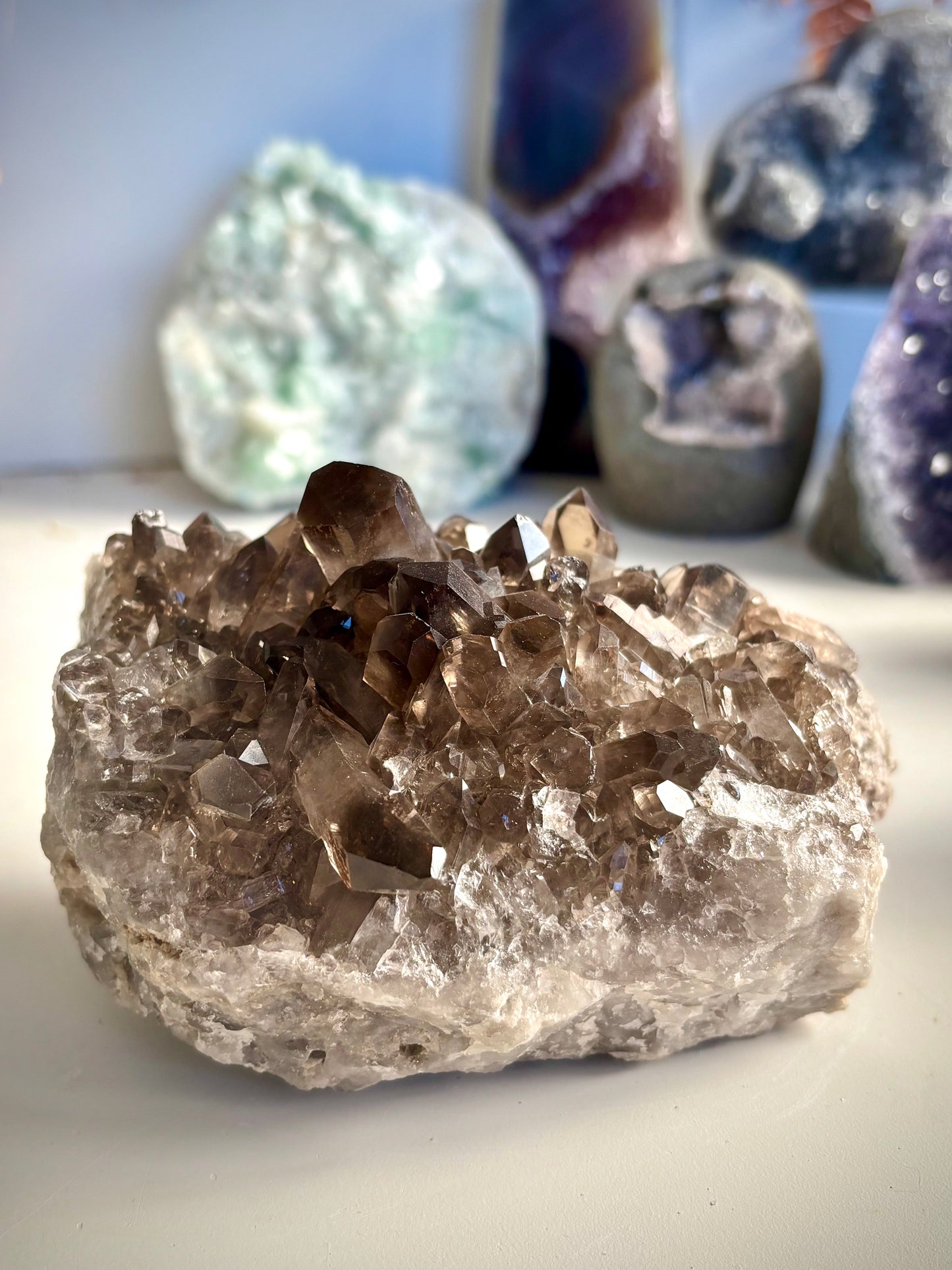 Smoky Quartz Cluster