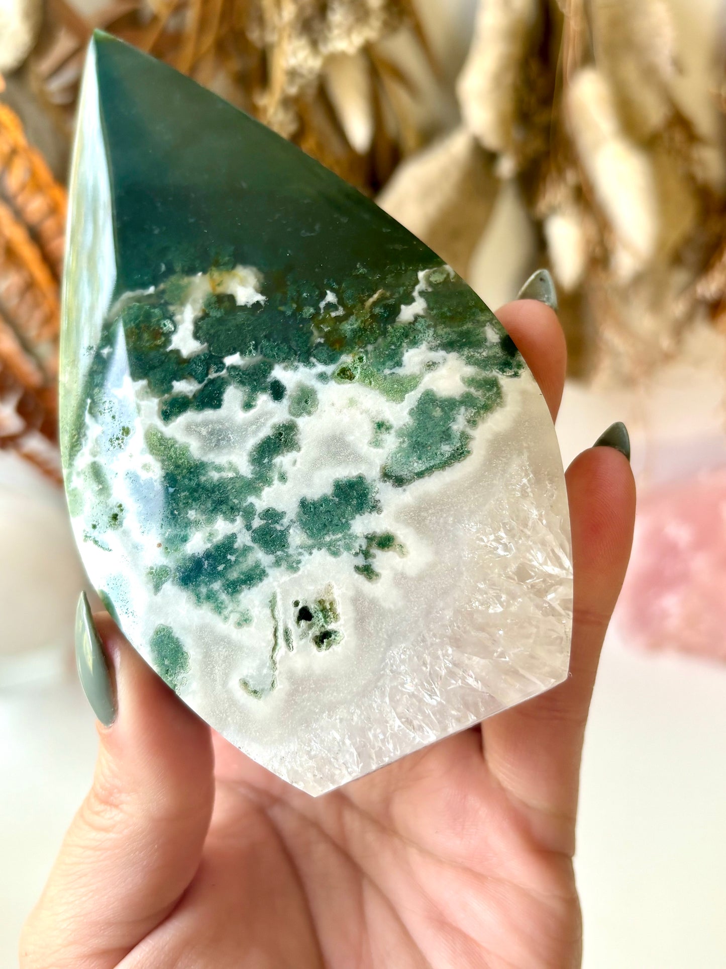 Moss Agate Flame