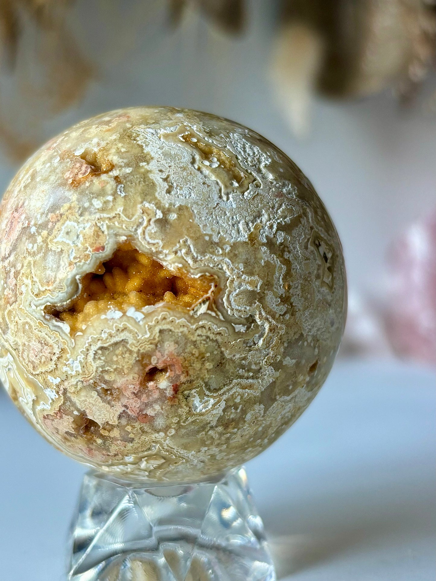 Golden Lace Agate Sphere (A)