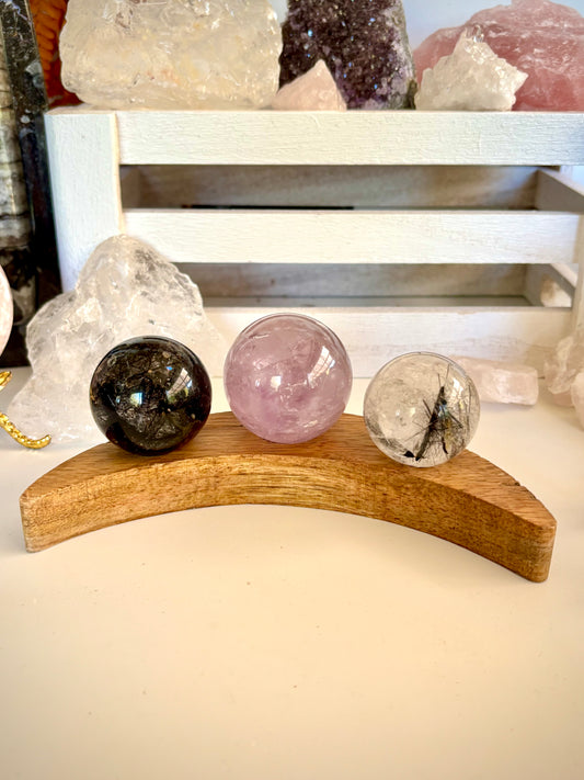 Wood Moon Holder - Bali