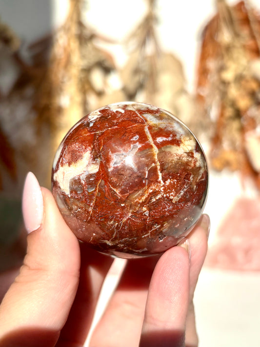 Red Moss Agate Sphere (Indonesia)
