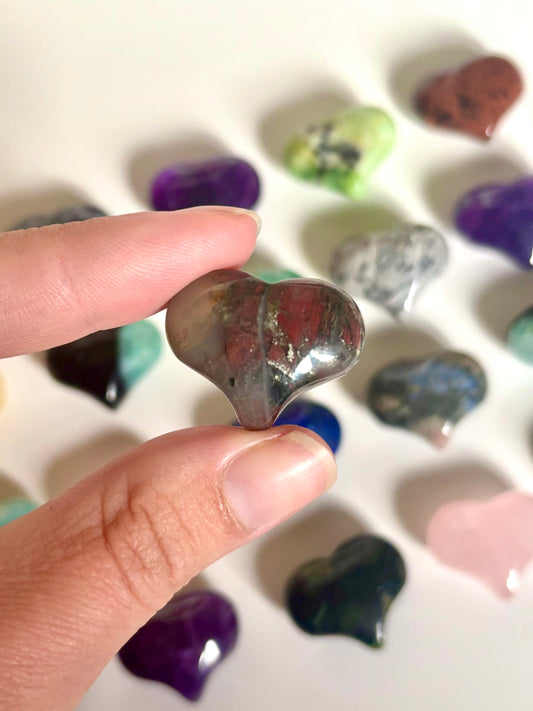 Love Heart - African Bloodstone
