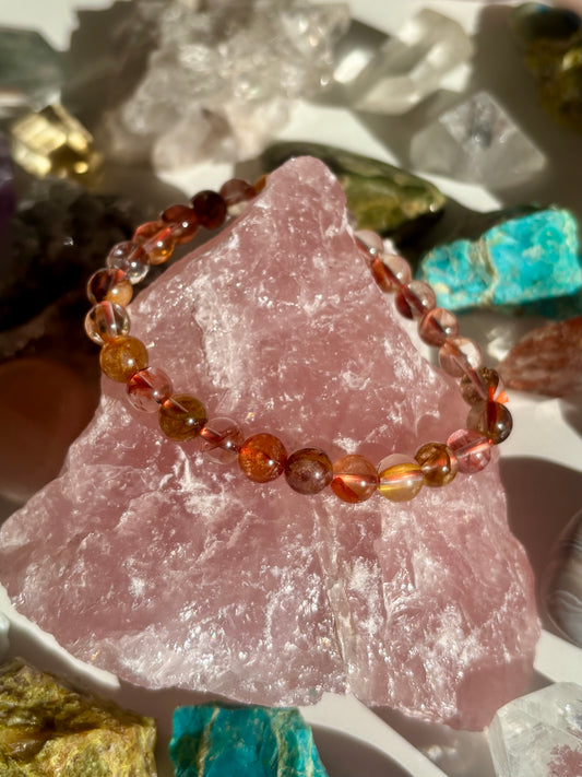 Fire Quartz & Golden Healer Bracelet