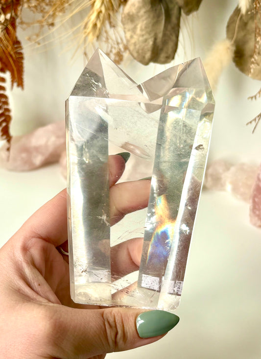 Clear Quartz Twin Tower