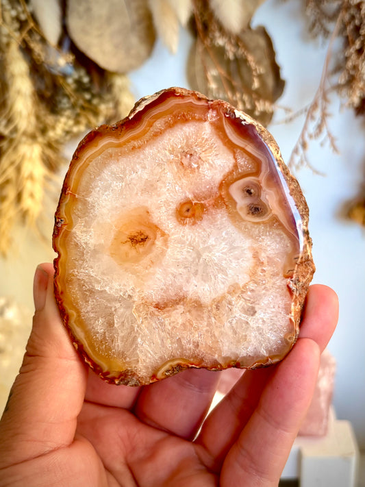 Carnelian and Quartz Slice