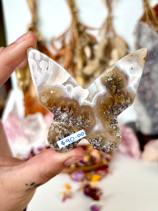 Nebula Agate Butterfly