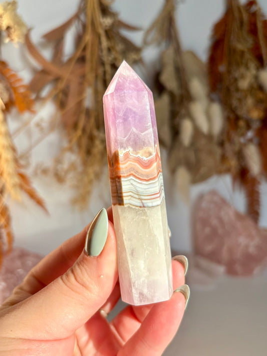 Amethyst & Crazy Lace Agate Point
