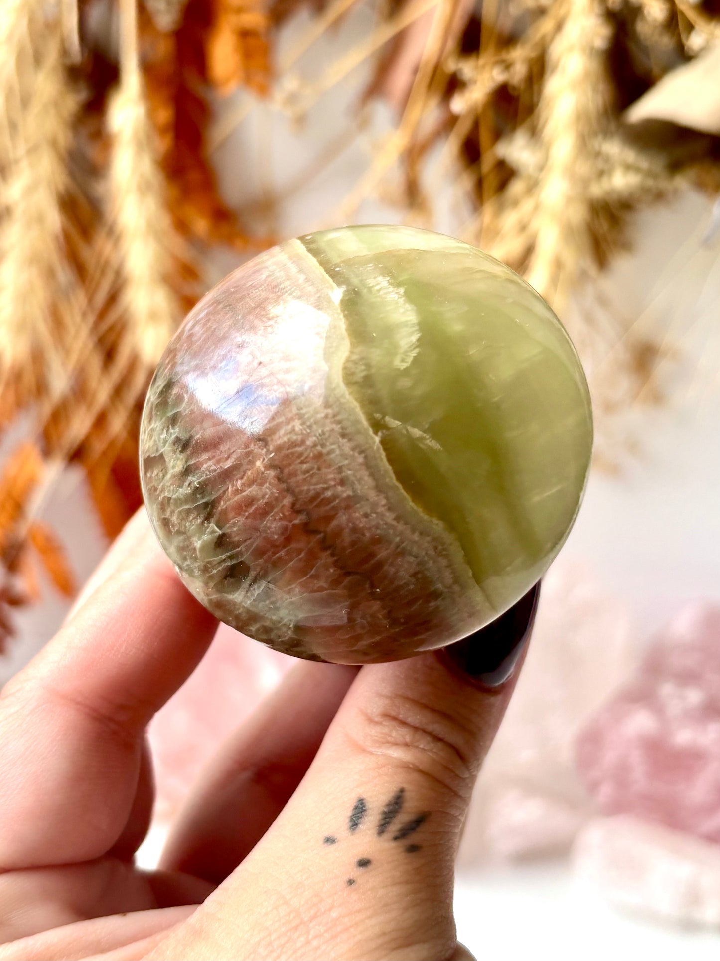 Rainbow Calcite Mushroom