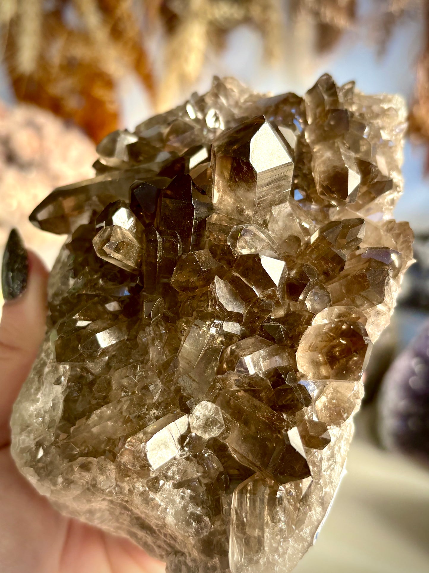 Smoky Quartz Cluster