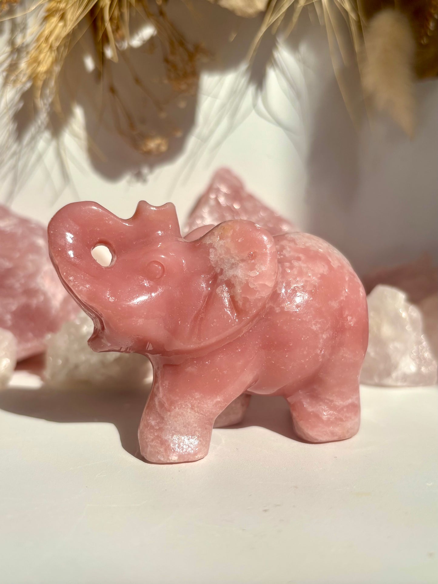 Pink Opal Elephant