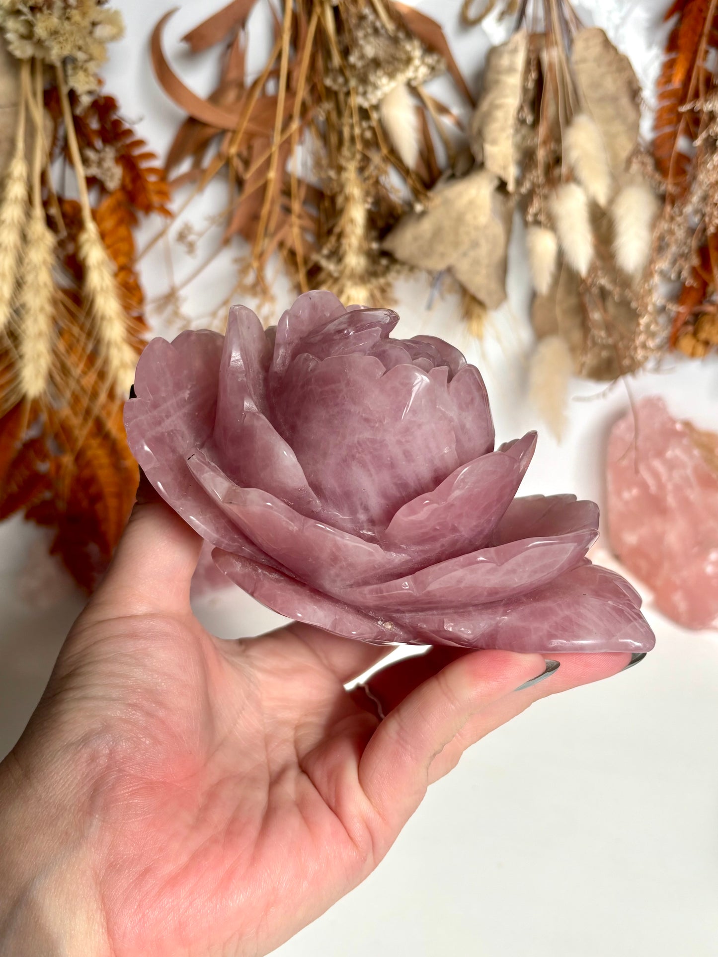 Large Rose Quartz Rose