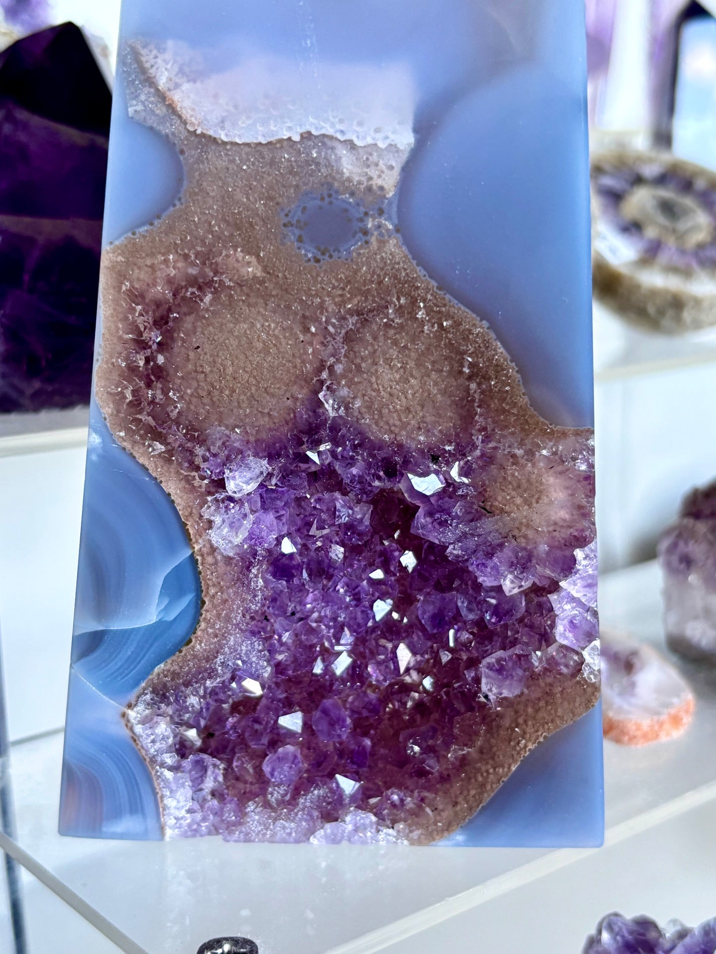 Amethyst & Agate Slab Tower