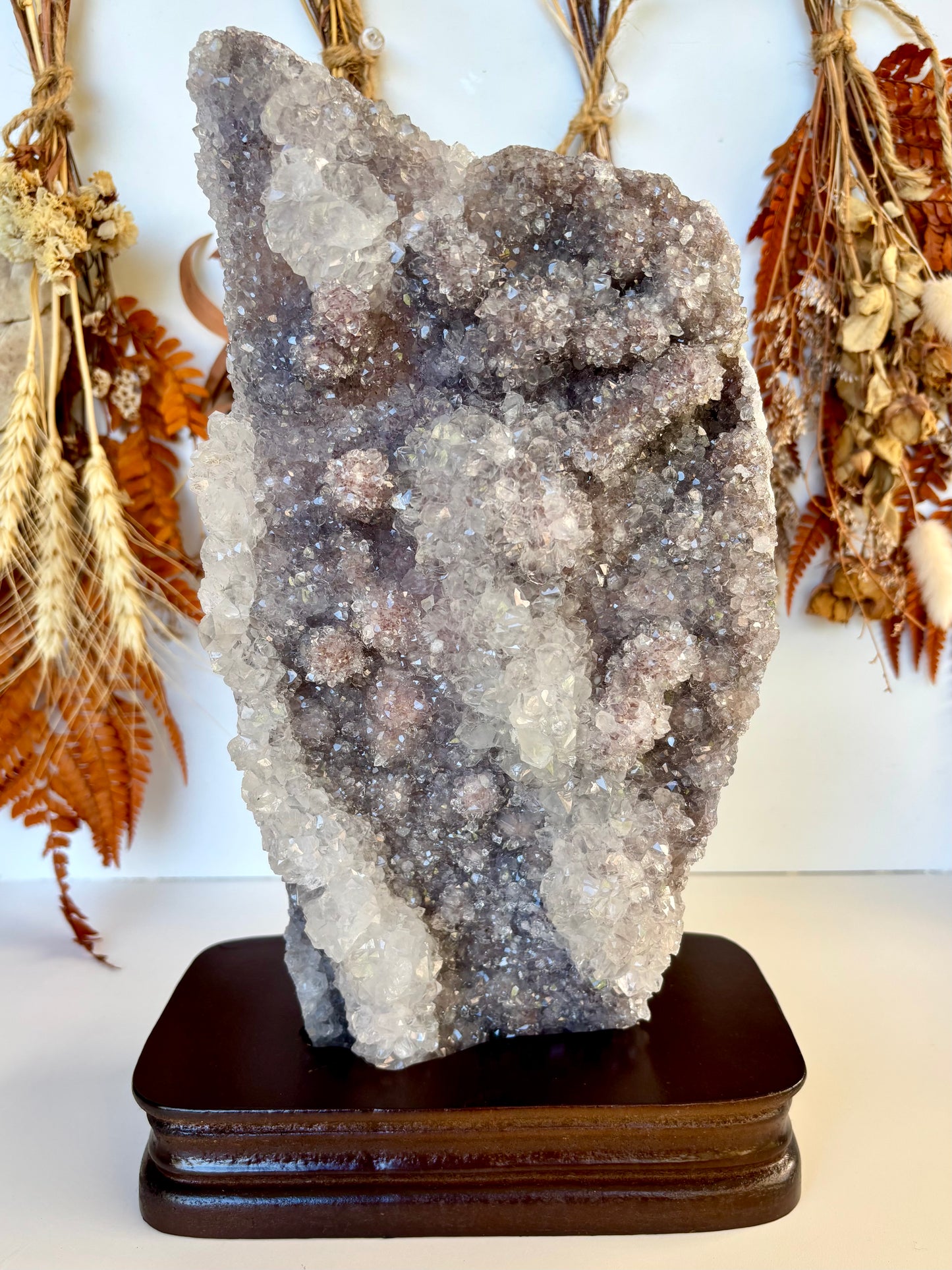 Large Amethyst Cluster slab with stand (Brazil)