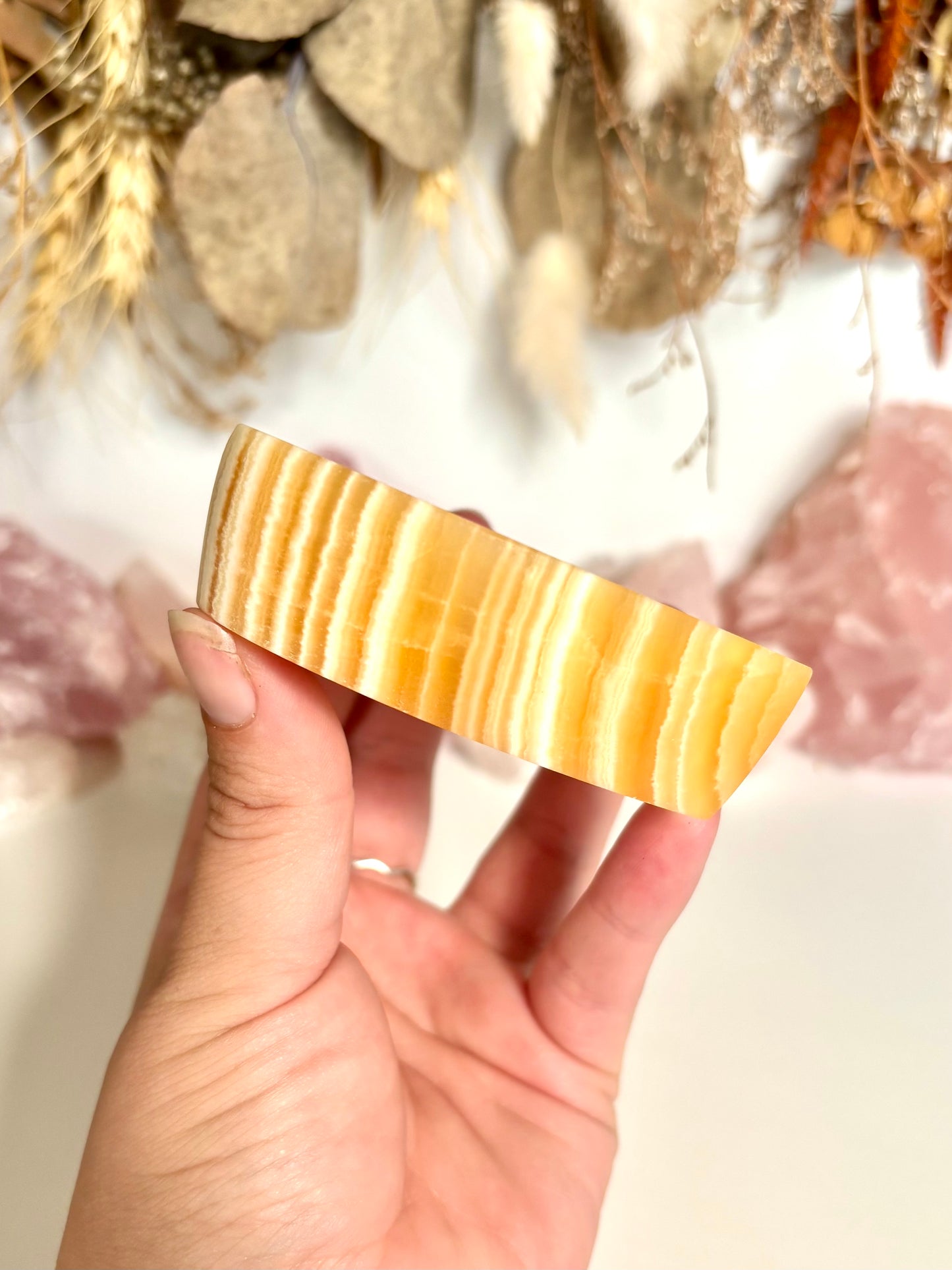 Orange Calcite Bowl