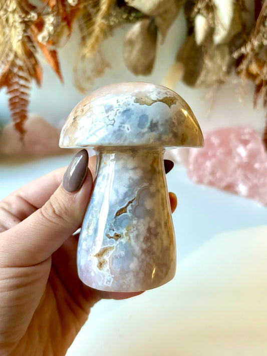 Flower Agate Mushroom (A)