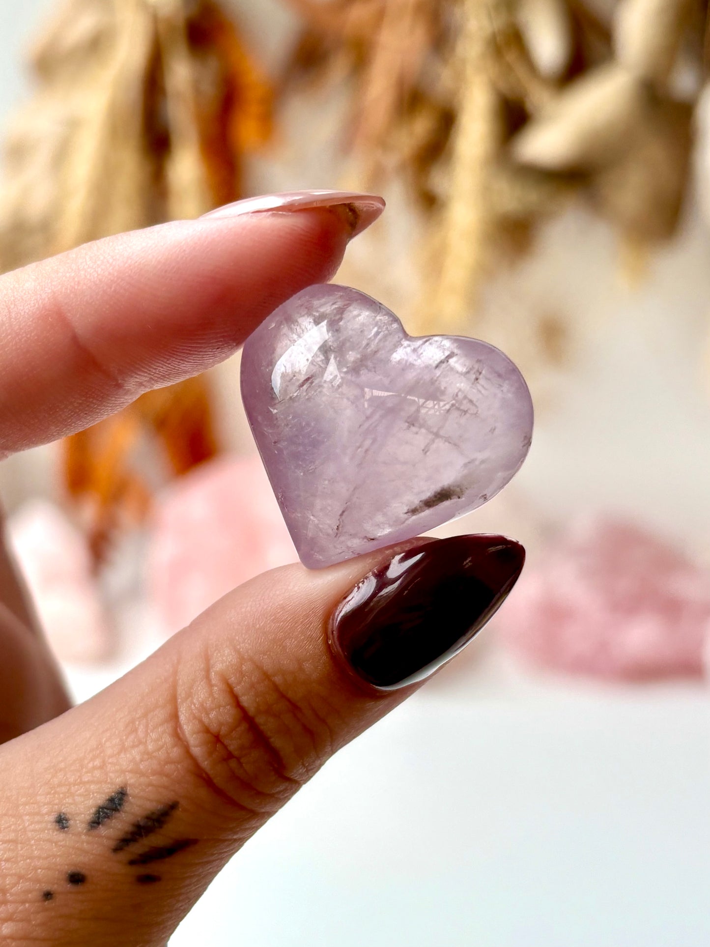 Amethyst Puffed Heart