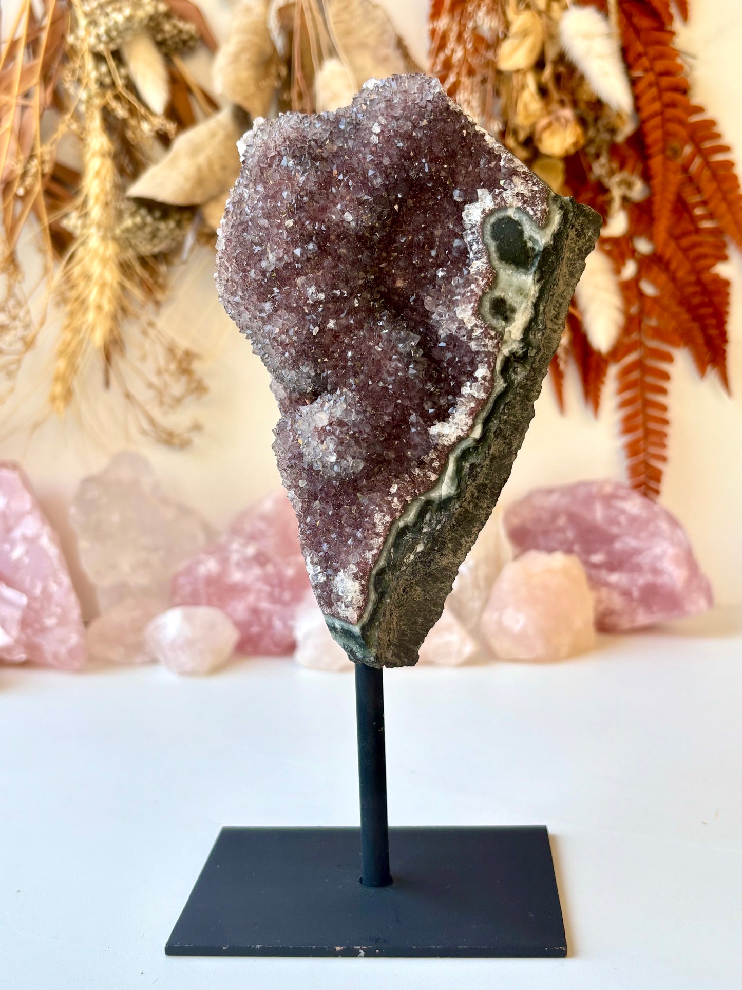 Red Amethyst Druse on Stand (Brazil)