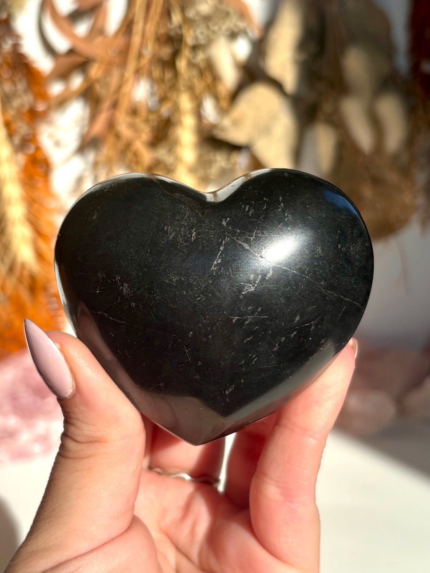 Black Tourmaline Puffy Heart 🖤