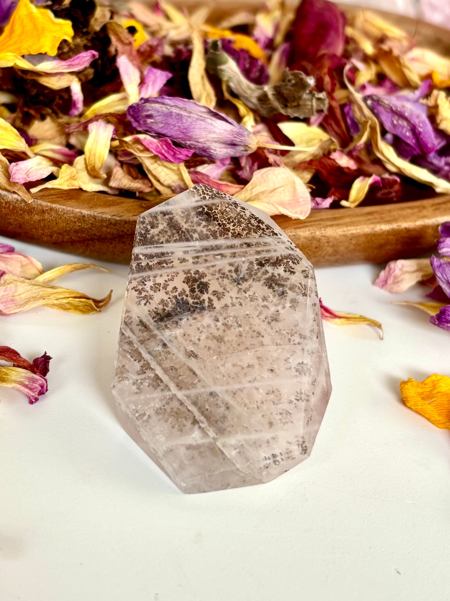 Dendritic Rose Quartz Freeform