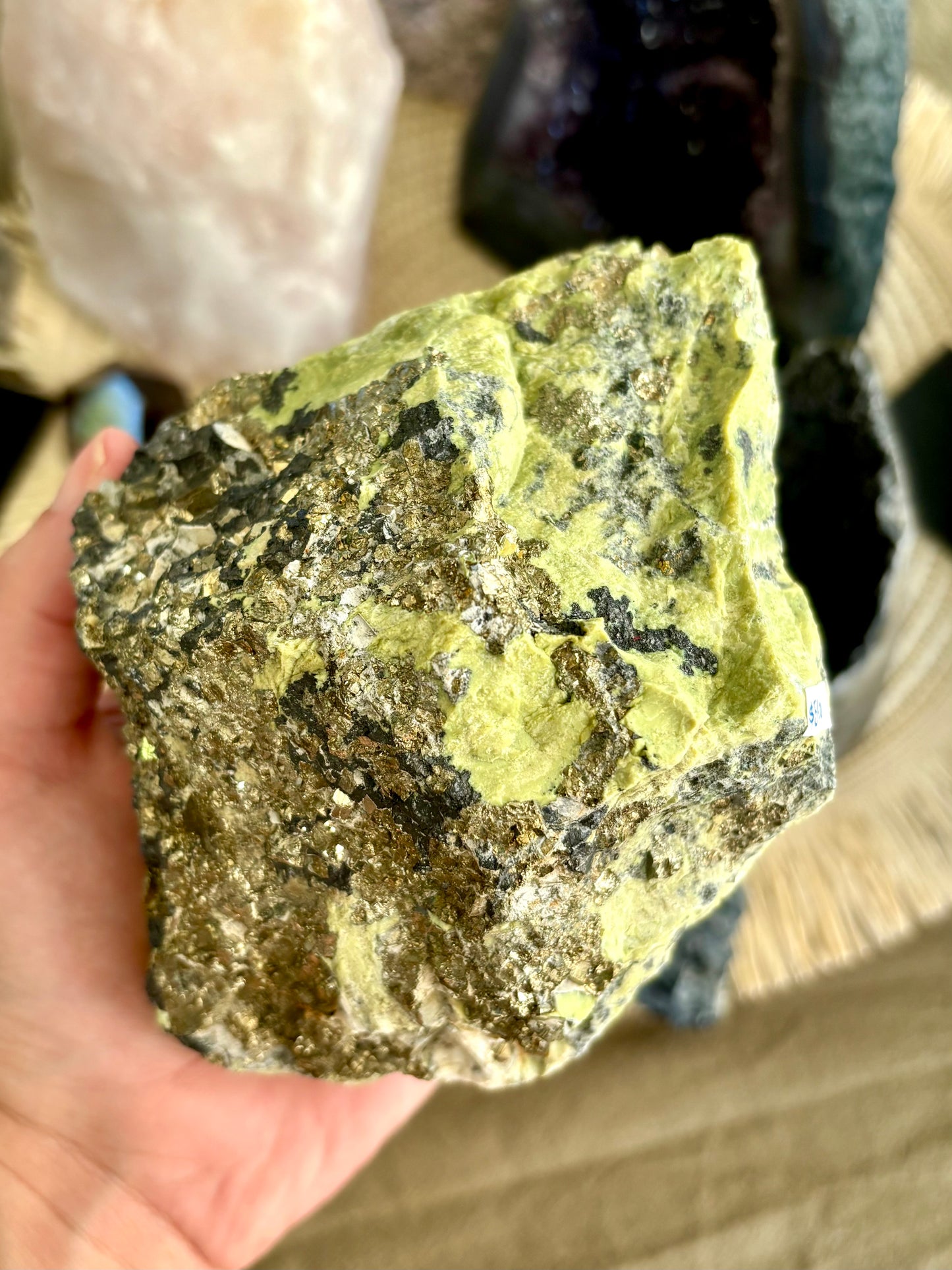 Serpentine with Cubic Pyrite-Large Raw