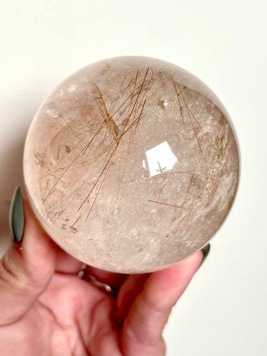 Rutilated Quartz Sphere