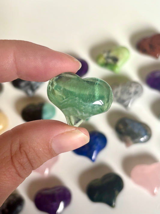 Love Heart - Green Fluorite