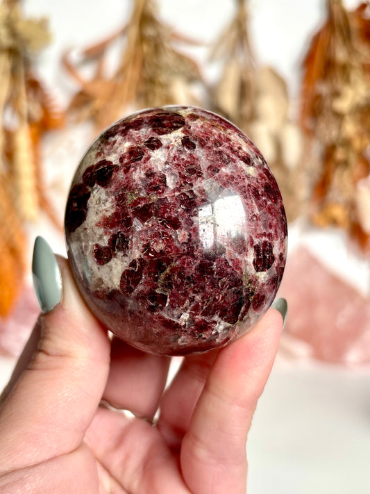 Garnet & Grenatite Palm Stone