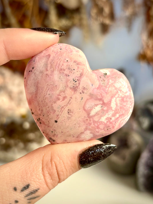 Peruvian Rhodonite Heart