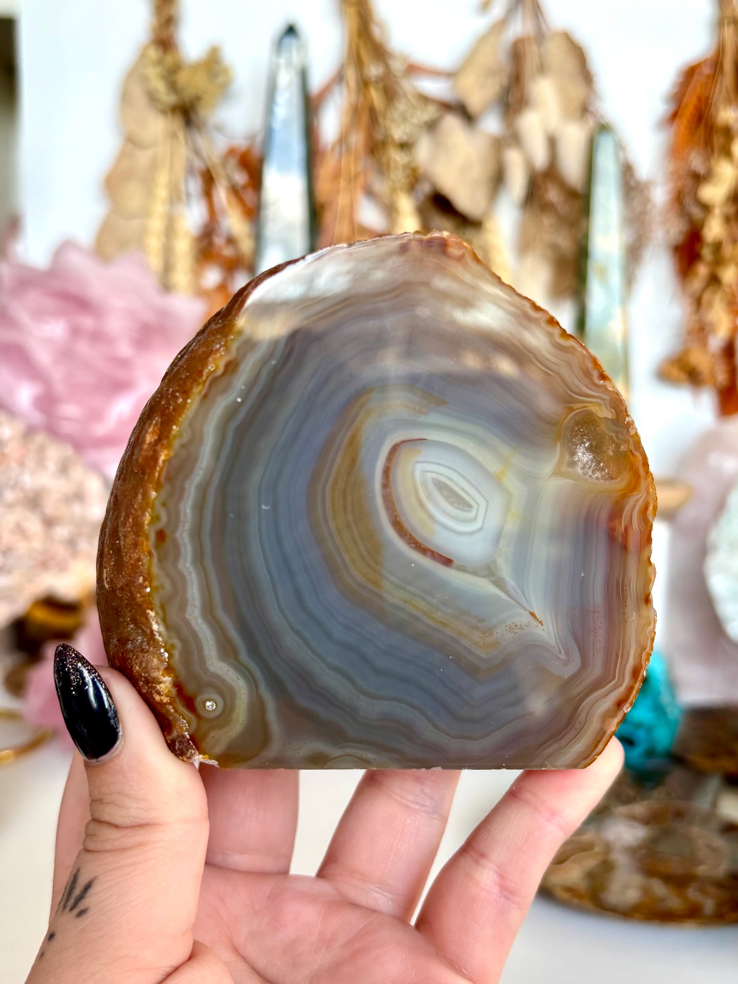 Brazilian Agate Semi-Polished Cutbase