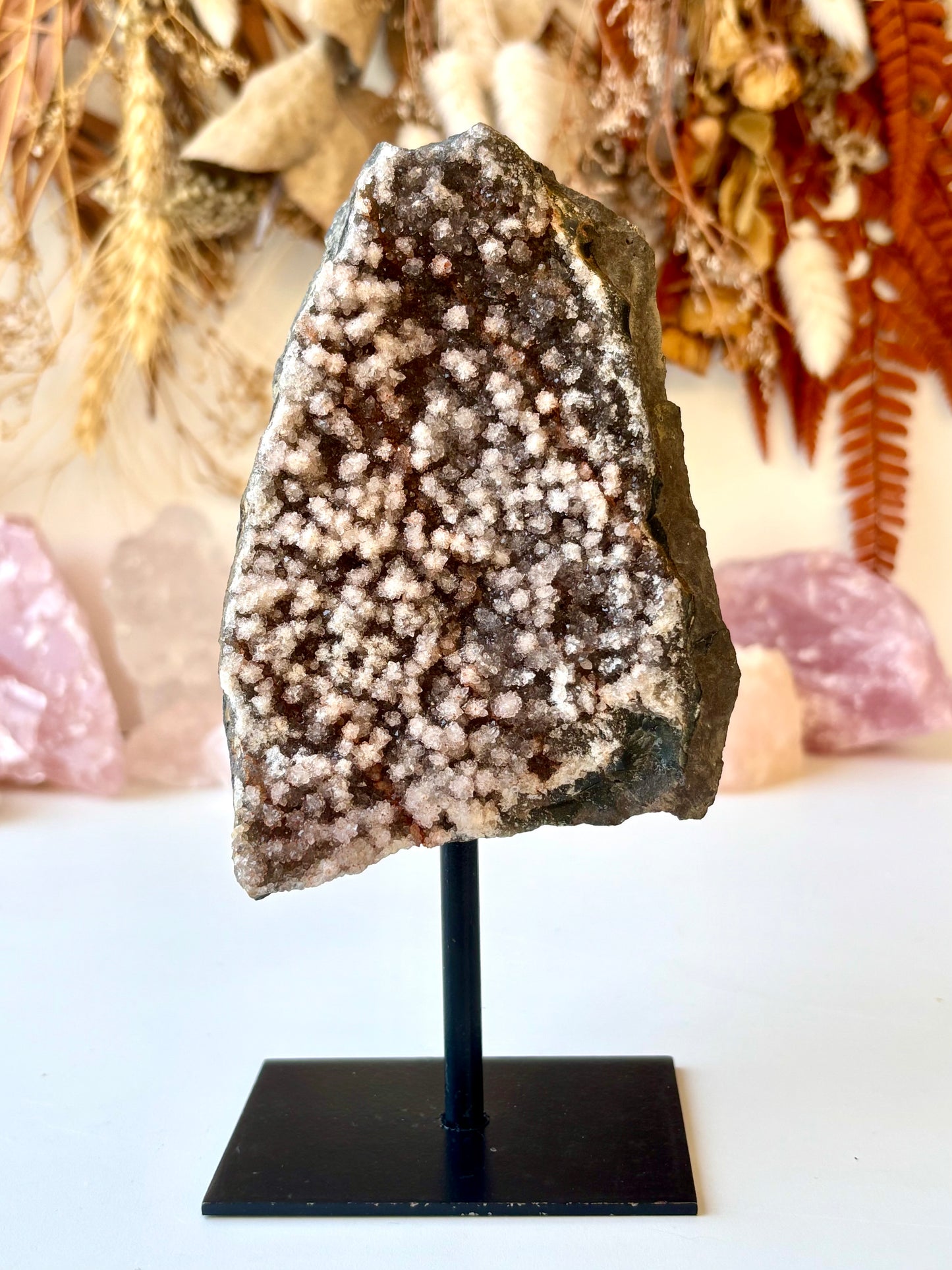 Red Amethyst Druse on Stand (Brazil)