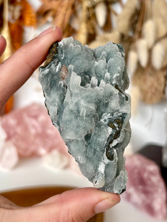 Chalcedony Druse & Red Heulandite