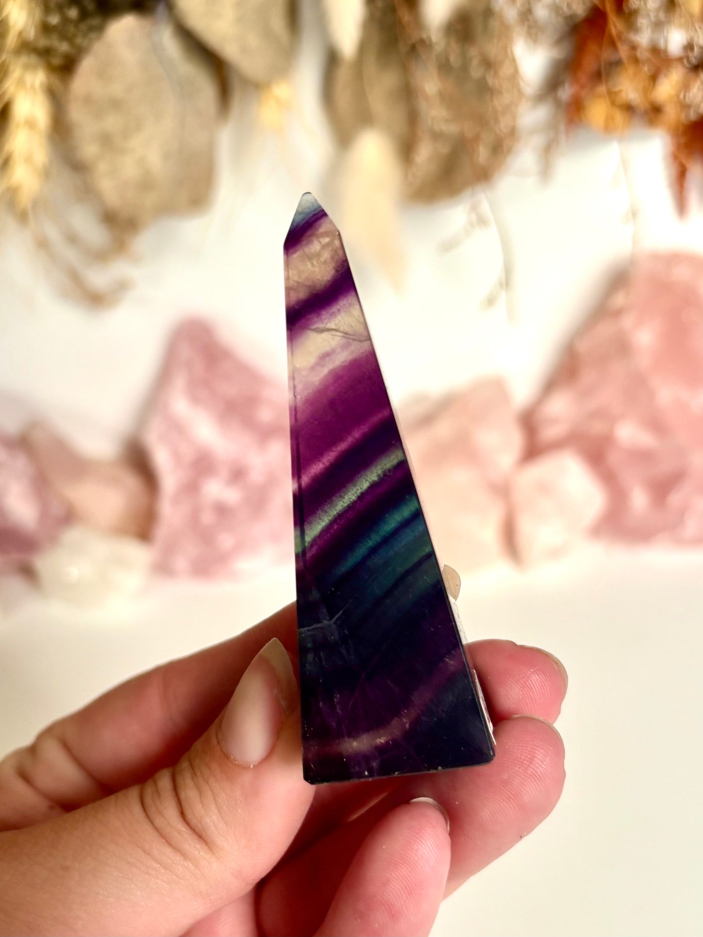 Rainbow Fluorite Obelisk