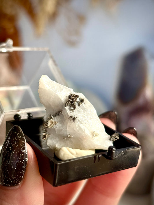 Native Silver in Dyscrasite - Morocco
