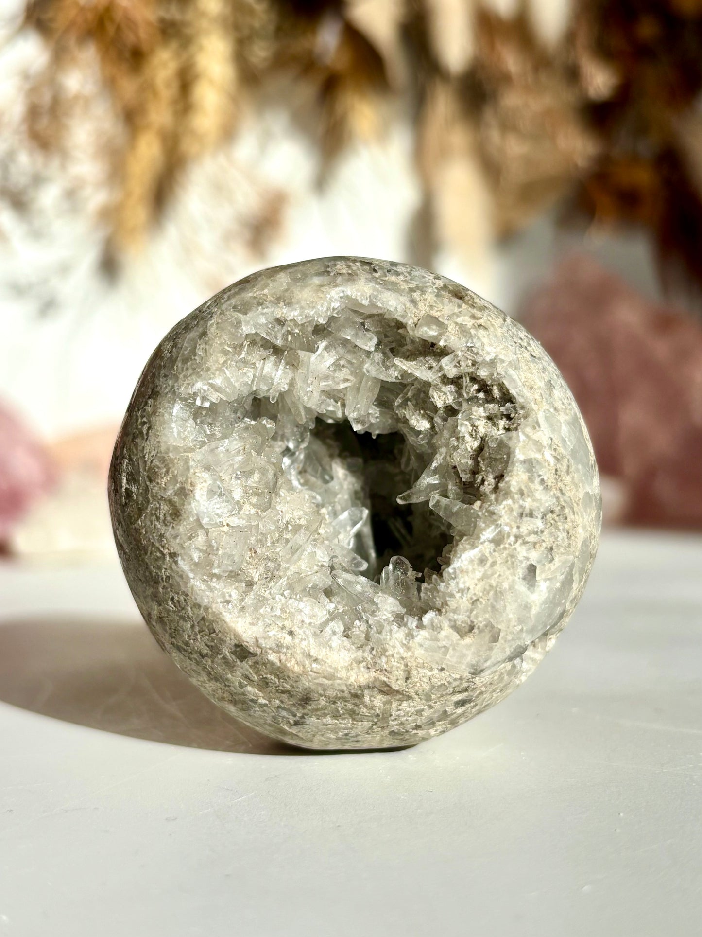Needle Quartz Geode Sphere