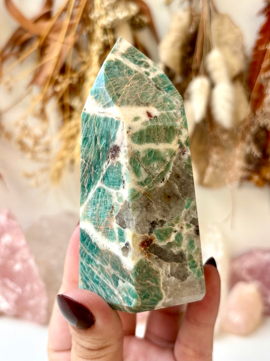 Amazonite Tower (with Quartz) - Brazil