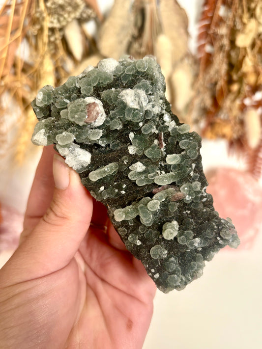 Black Chalcedony with Apophyllite