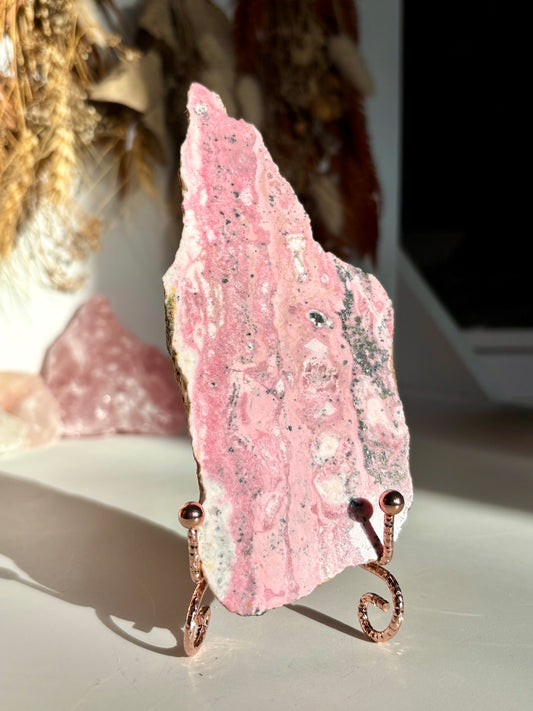 Peruvian Rhodonite Slab with Stand