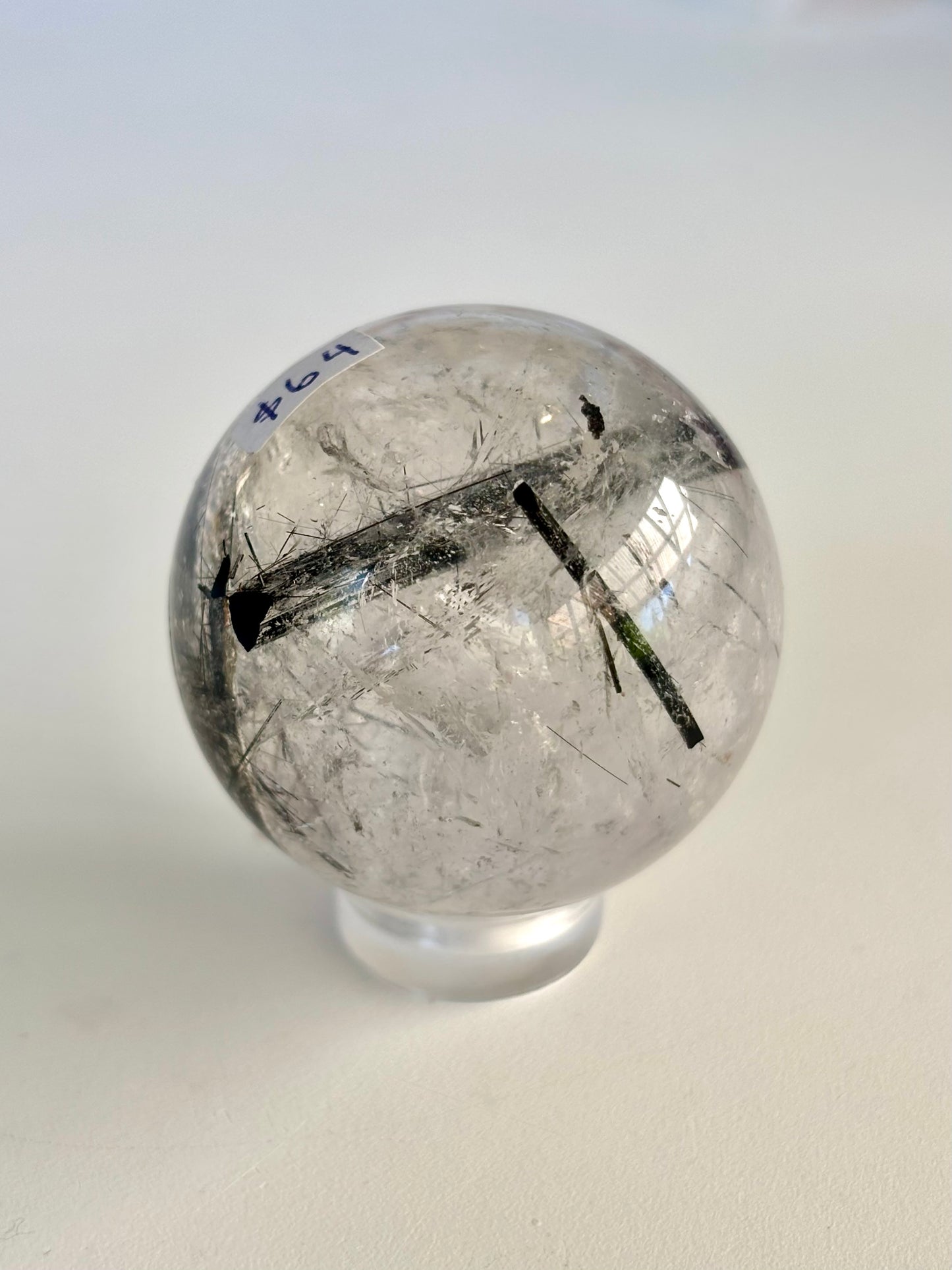 Black Tourmaline in Quartz Sphere