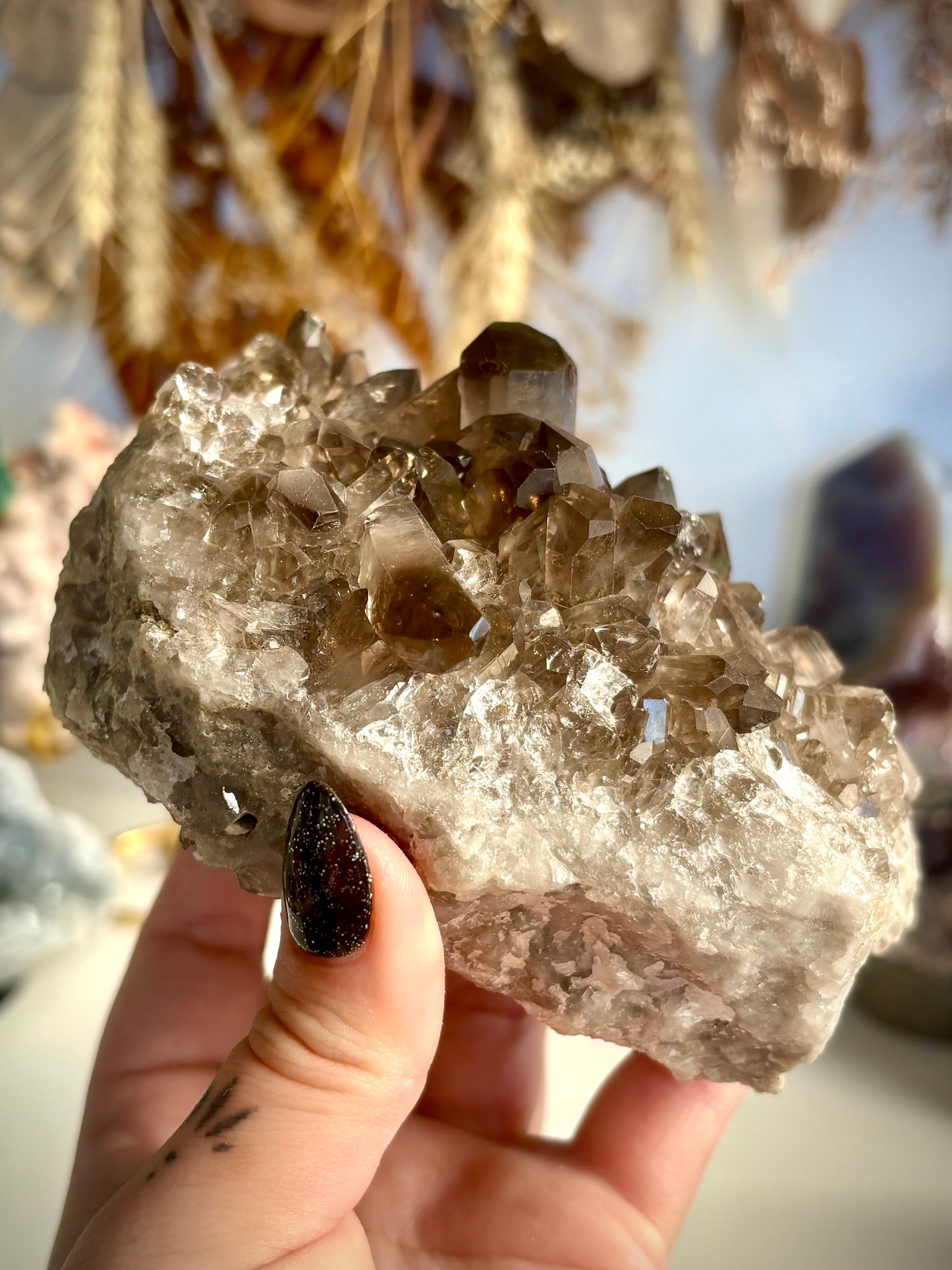 Smoky Quartz Cluster