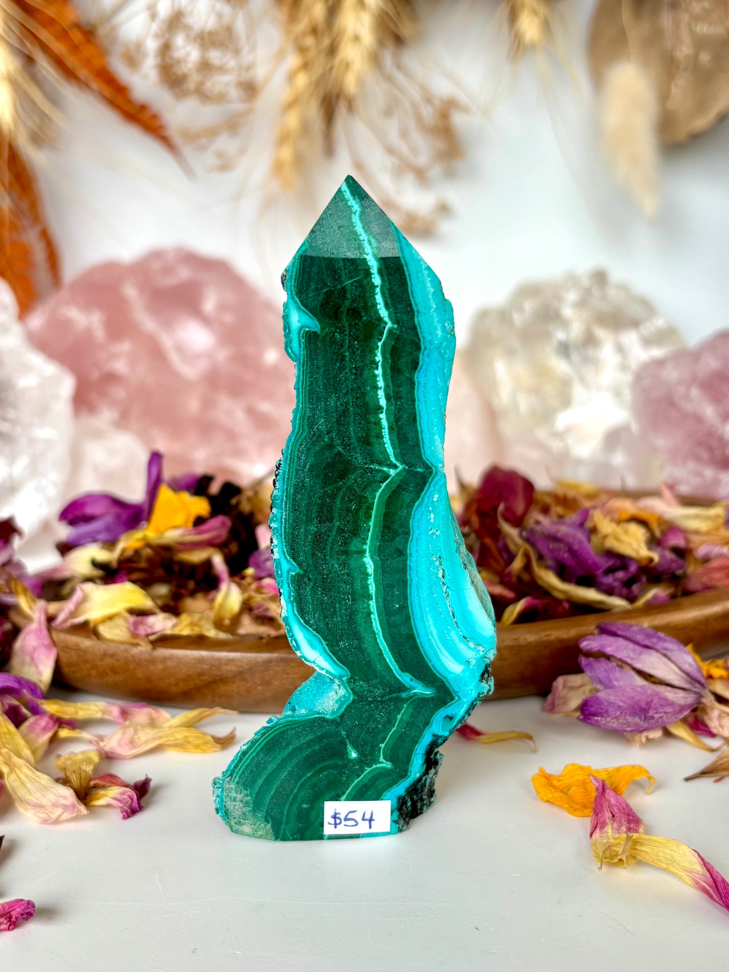 Malachite & Chrysocolla Slab Point