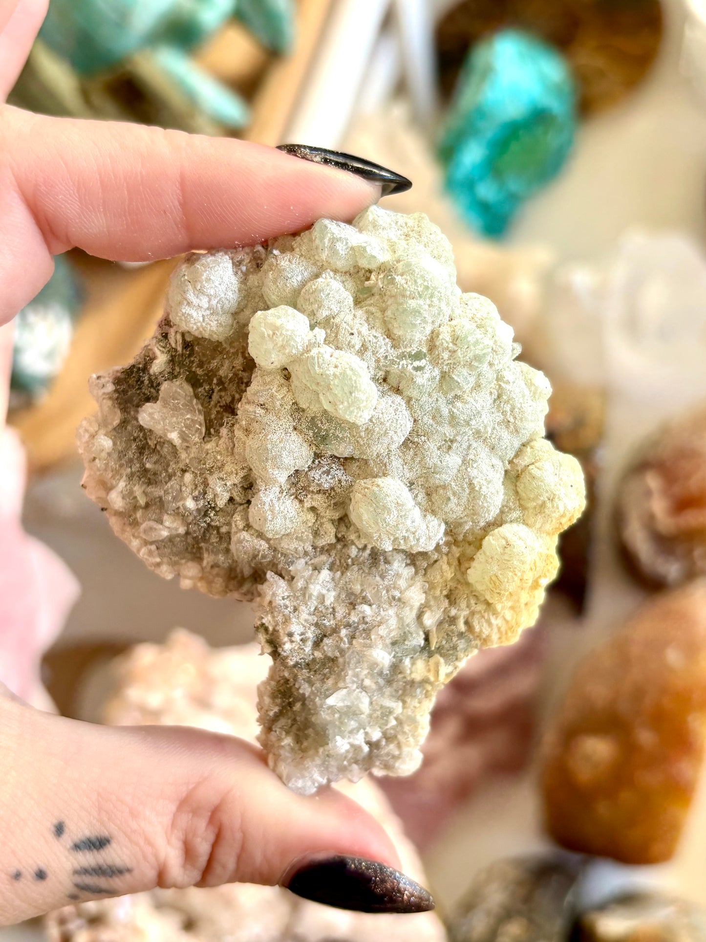 Botryoidal Prehnite Cluster