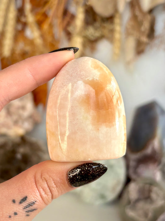 Scolecite & Orange Stilbite Freeform - India
