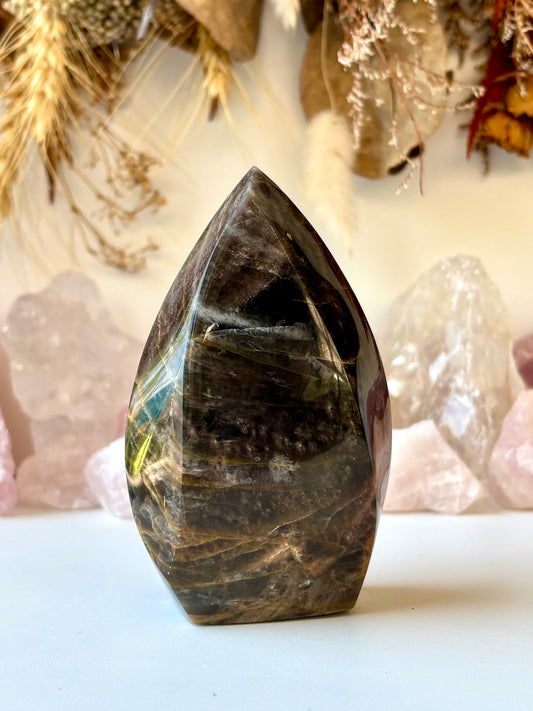 Black Moonstone Flame (Madagascar)
