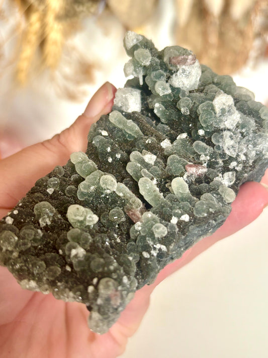 Black Chalcedony with Apophyllite