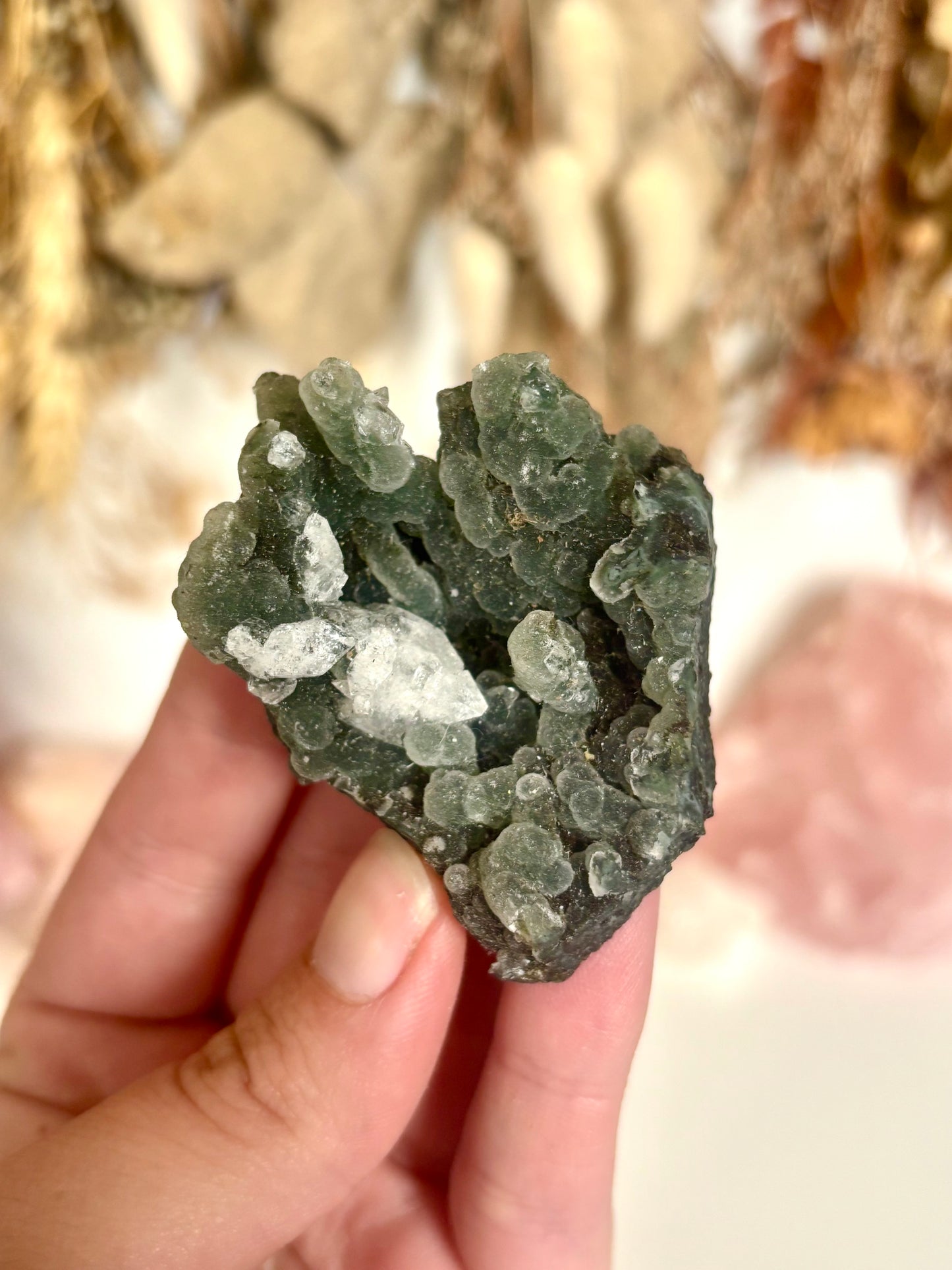 Black Chalcedony with Apophyllite (2)
