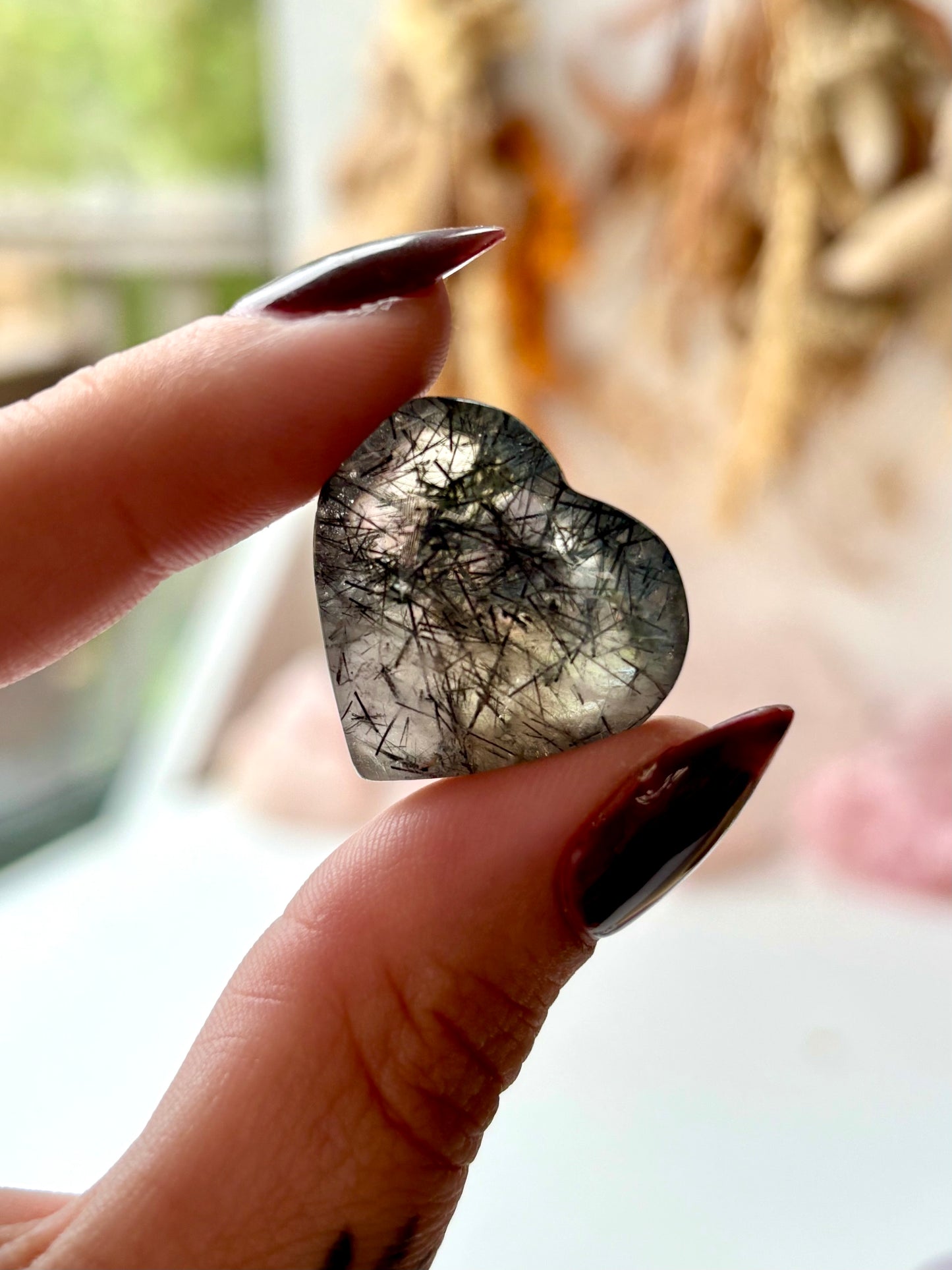 Tourmalinated Quartz Heart